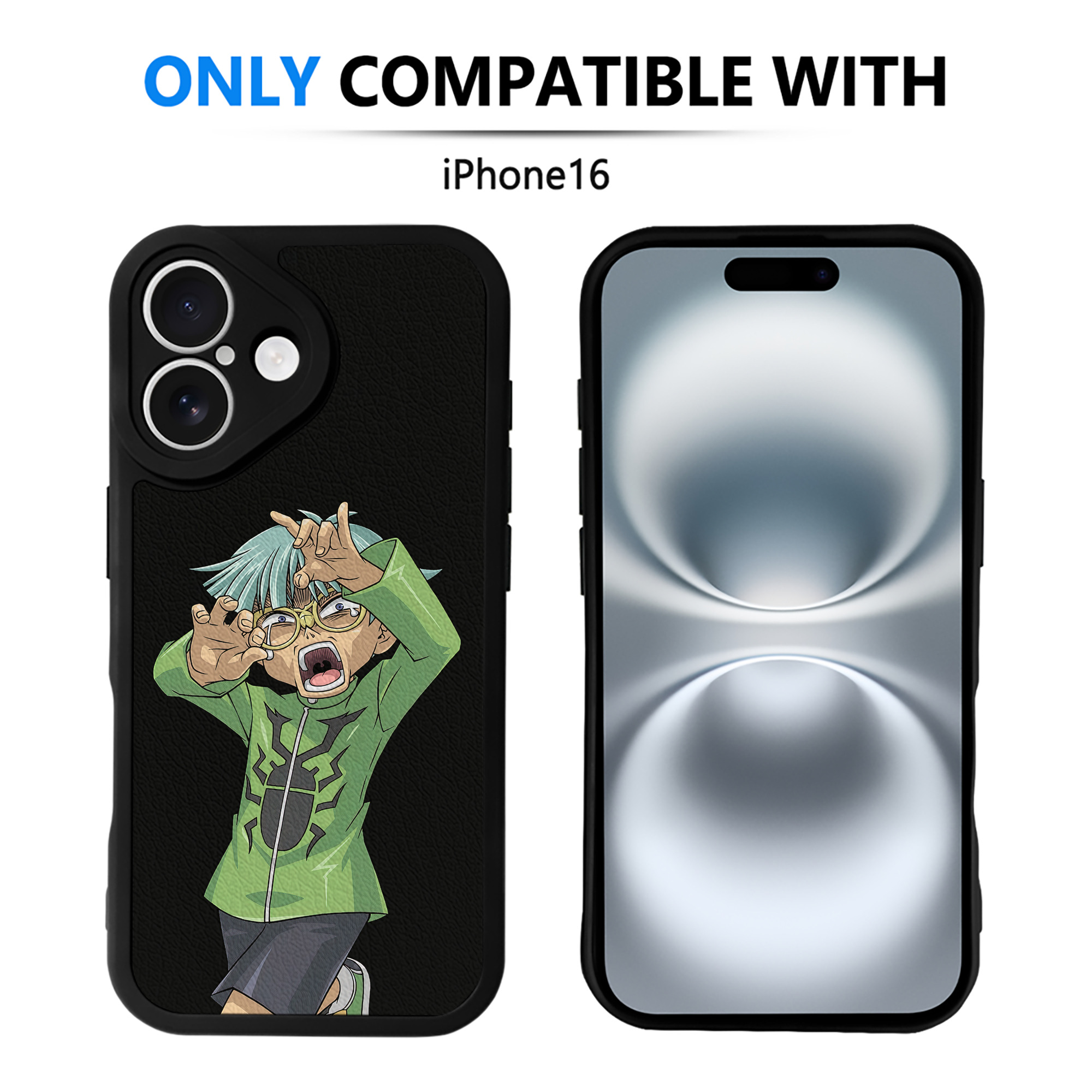 遊☆戯☆王 Yu-Gi-Oh! 【iPhone 16シリーズ対応】シリコンスマホケース（レザー調） 材質：シリコン